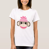 T-shirt singe de chaussette de fille (Devant)