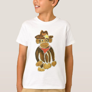 T-shirt Singe de cowboy