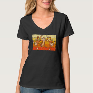 T-shirt Singe de danse mignonne animal sauvage adulte
