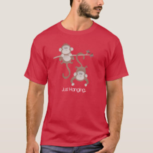 T-shirt Singe de dessin animé suspendus