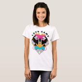 T-shirt Singe de jeu rose (Devant entier)