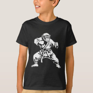 T-shirt Singe de karaté Taekwondo Kickboxing Mma Judo Monk