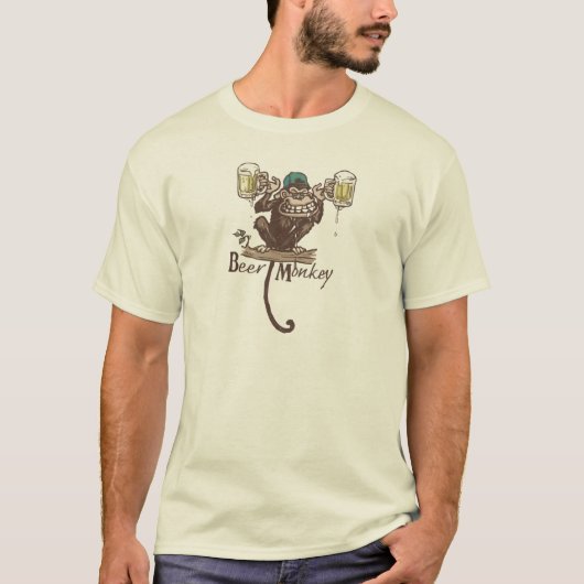 T-shirt Singe de la bière (Devant)