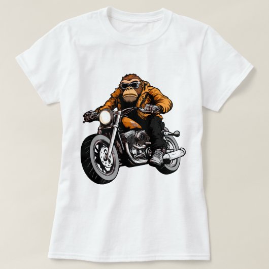 T-shirt Singe de moto (Design devant)