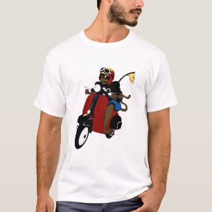 T-shirt Singe de scooter