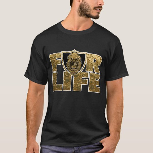 T-shirt Singe d'or BeastMode pendant la vie (Devant)