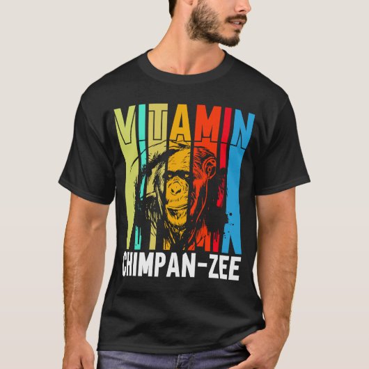T-shirt Singe du chimpanzé de vitamine (Devant)