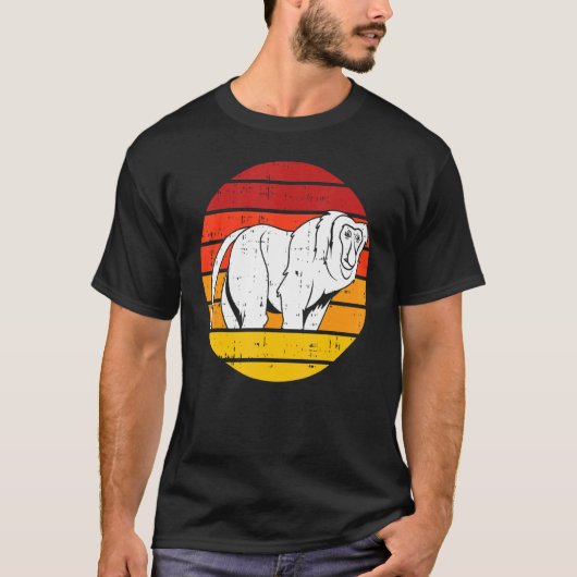 T-shirt Singe du proboscis rétro (Devant)