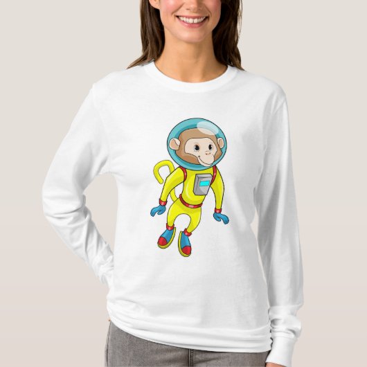 T-shirt Singe en astronaute (Devant)