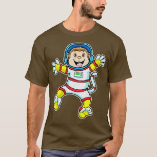 T-shirt Singe en astronaute en costume avec casque