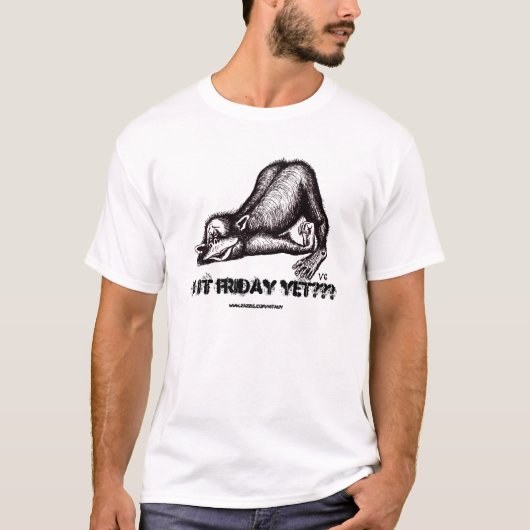 T-shirt Singe, est-ce vendredi encore ? ? ? Conception (Devant)