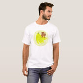 T-shirt singe et bananes (Devant entier)