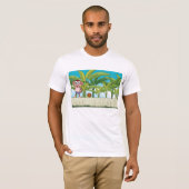 T-shirt Singe et escargot sur la scène de la jungle tropic (Devant entier)