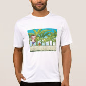 T-shirt Singe et escargot sur la scène de la jungle tropic (Devant)