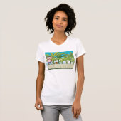 T-shirt Singe et escargot sur la scène de la jungle tropic (Devant entier)