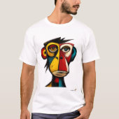 T-shirt Singe expressionniste abstrait | Géométrique moder (Devant)