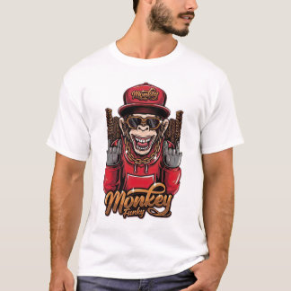 T-Shirt Singe Funky - Graphisme de Singe Cool Hip-