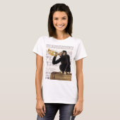 T-shirt Singe Jouant à la trompette (Devant entier)