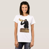 T-shirt Singe Jouant à la trompette 2 (Devant entier)