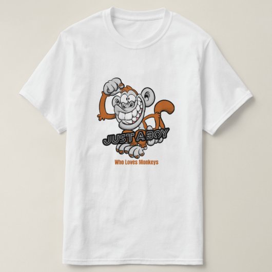 T-shirt singe juste un garçon (Design devant)