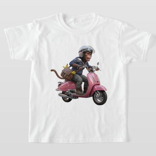 T-shirt Singe messager rapide faisant la course dans une v (Poser)
