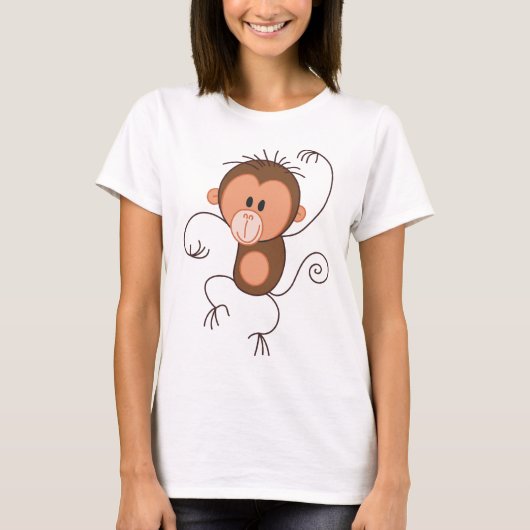 T-shirt Singe mignon de danse (Devant)