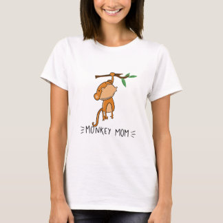 T-shirt Singe mignon de maman de singe jouant la bande
