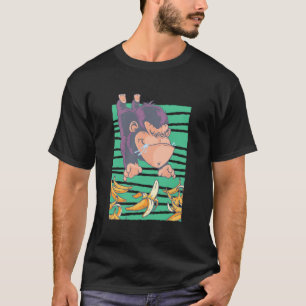 T-shirt Singe Mignonne Avec Bananes