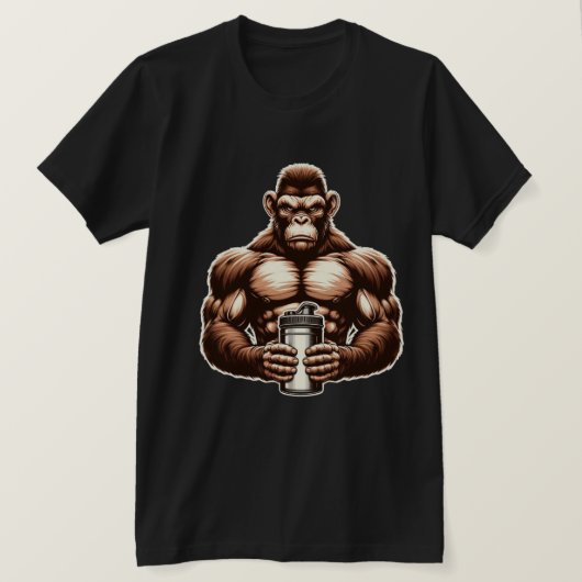 T-shirt Singe musculaire fort (Design devant)