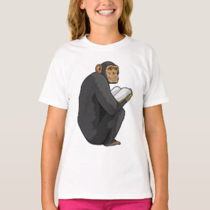 T-shirt Singe Nerd avec livre