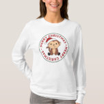 T-shirt Singe Noël Neige Hiver Animaux Singes<br><div class="desc">Le singe pour Noël avec des lumières de fées. Animaux amusants avec des cadeaux et de la neige pour les vacances. Aussi drôle pour noël en juillet. Les singes sont des animaux mignons et parfaits pour Noël.</div>