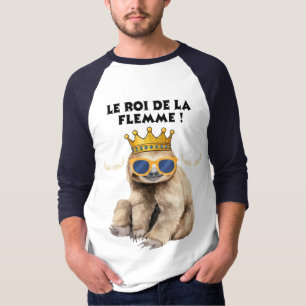 T-shirt Singe Paresseux avec Lunettes de Soleil