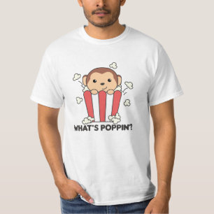 T-shirt Singe Popcorn Whats Poppin Funny Pun