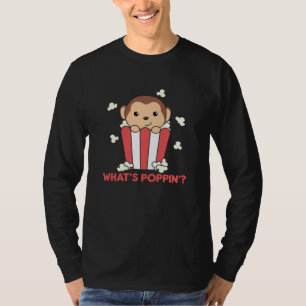 T-shirt Singe Popcorn Whats Poppin Funny Pun