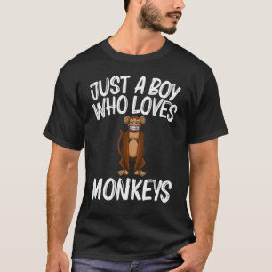 T-shirt Singe Pour Garçons Enfants Primate Animal Singe