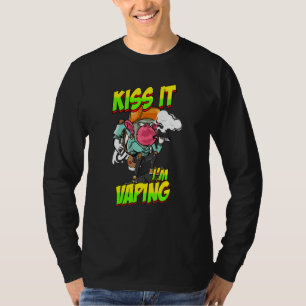T-shirt Singe qui vape avec une vape