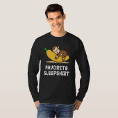 T-shirt Singe Singes Fait Dodo Dort Pyjama Pyjamas N (Devant entier)