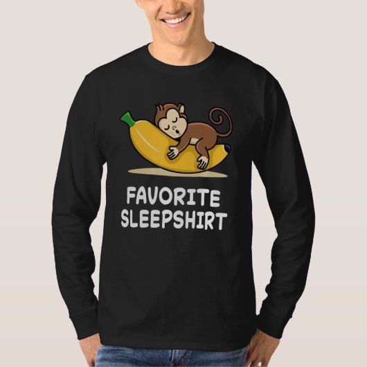 T-shirt Singe Singes Fait Dodo Dort Pyjama Pyjamas N (Devant)