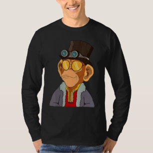 T-shirt Singe Steampunk Luxueux NFT Thème Steam Punk Moine