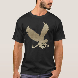 T-shirt singe volant en or