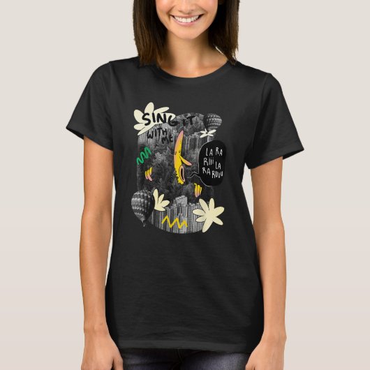 T-shirt Singer banana forest song quote (Devant)