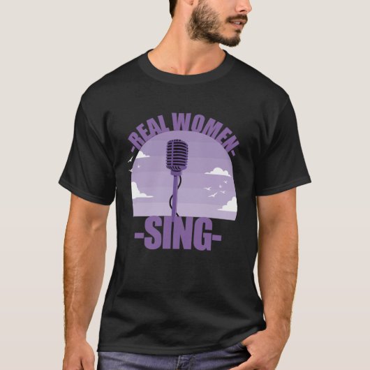 T-shirt Singer Girls Microphone Chant (Devant)