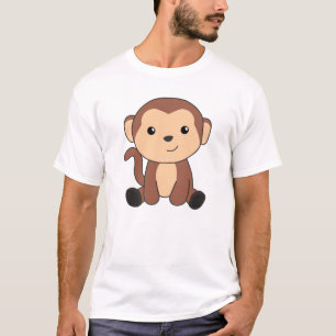 T-shirt Singes, Animaux Doux Dans La Jungle Drôle Singes