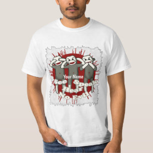 T-shirt Singes Chaussettes Ne Parle Pas Mal