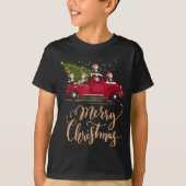 T-shirt Singes conduisant Arbre de Noël Camion Singe Chris (Devant)