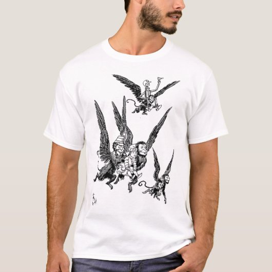 T-shirt Singes de vol de magicien d'Oz (Devant)