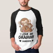 T-shirt SINGES J'aime mon Grammy (Devant)