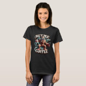 T-shirt Singes Java Robbage Acheter Un Café (Devant entier)
