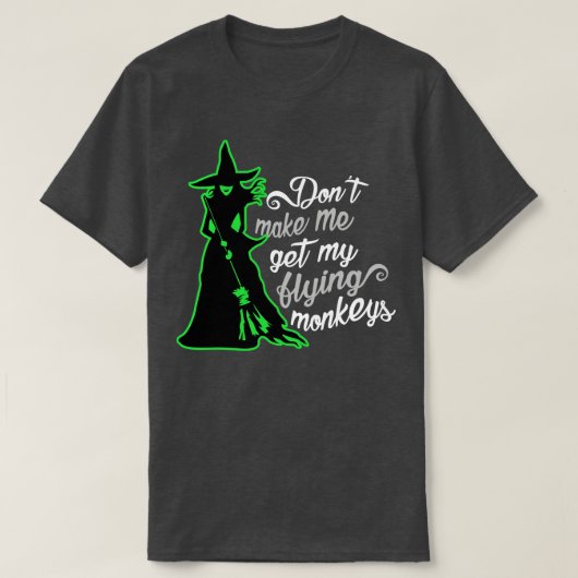 T-shirt Singes volants de sorcière méchante (Design devant)