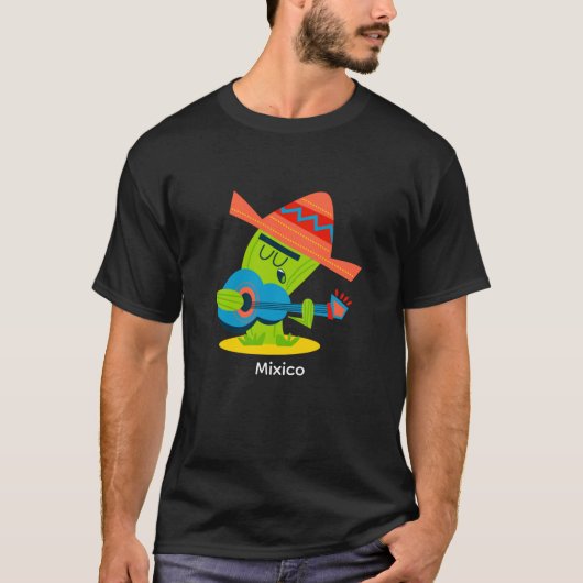 T-shirt Singing Cactus with Guitar (Devant)